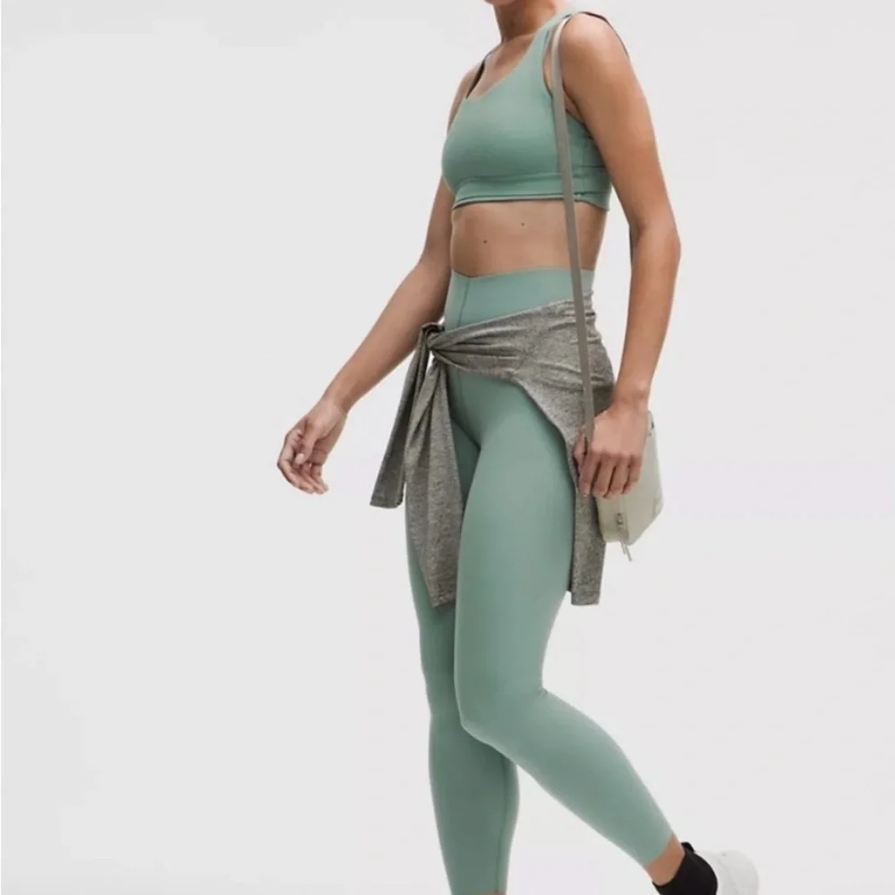 Lululemon Athletica Glow Up Crater Blue High-Waisted Leggings Seamless Fit - Picture 5 of 5